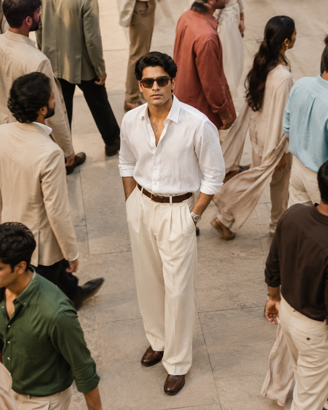 Ivory Breeze Cotton-Linen Shirt