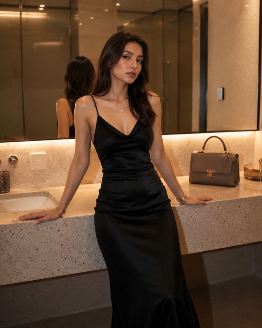 Latte Raven Radiance Body Con Dress